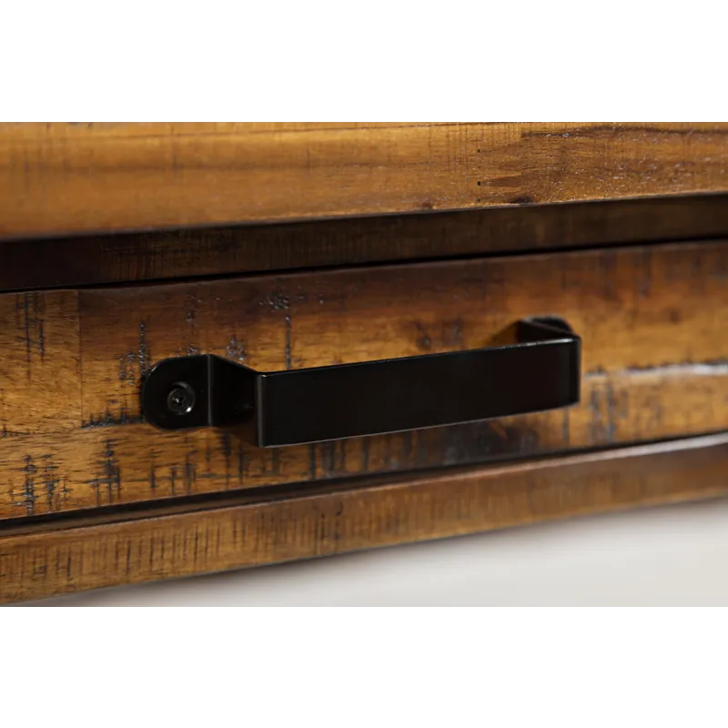 Cannon Valley Distressed Industrial 82\" Trestle Dining Table