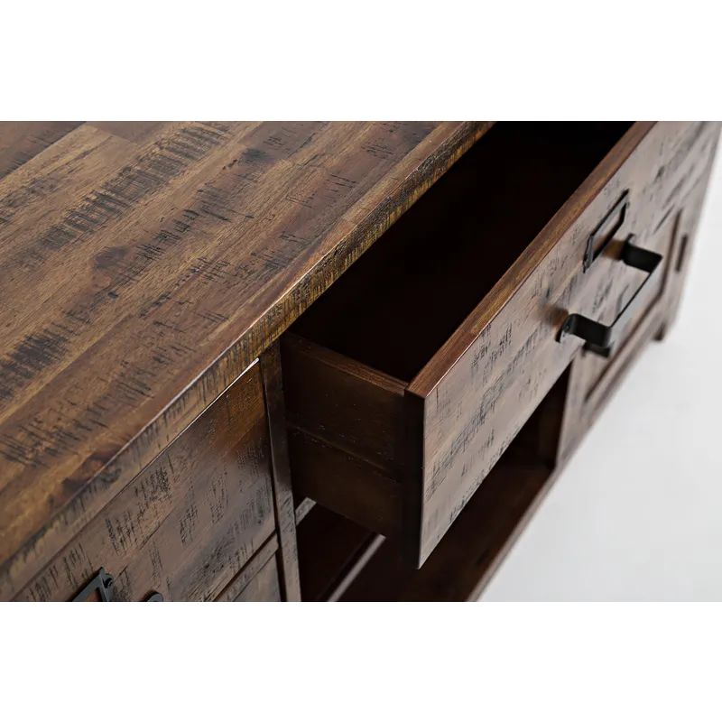 Cannon Valley Distressed Industrial 60\" Media Unit