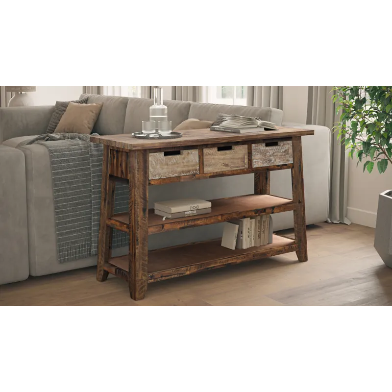 Painted Canyon Rustic Solid Acacia 50\" Sofa Table