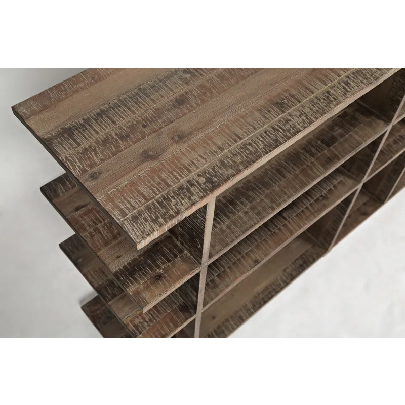 Conundrum Modern Distressed Solid Wood Bookcase