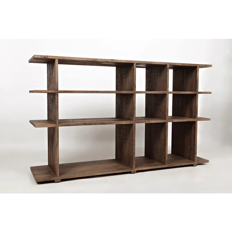 Conundrum Modern Distressed Solid Wood Bookcase