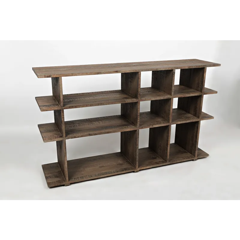 Conundrum Modern Distressed Solid Wood Bookcase
