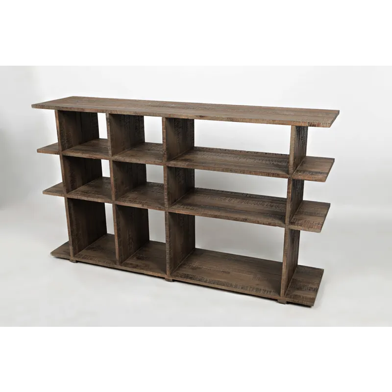 Conundrum Modern Distressed Solid Wood Bookcase