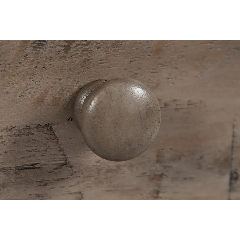 Rustic Shores Distressed Acacia USB Charging Chairside End Table