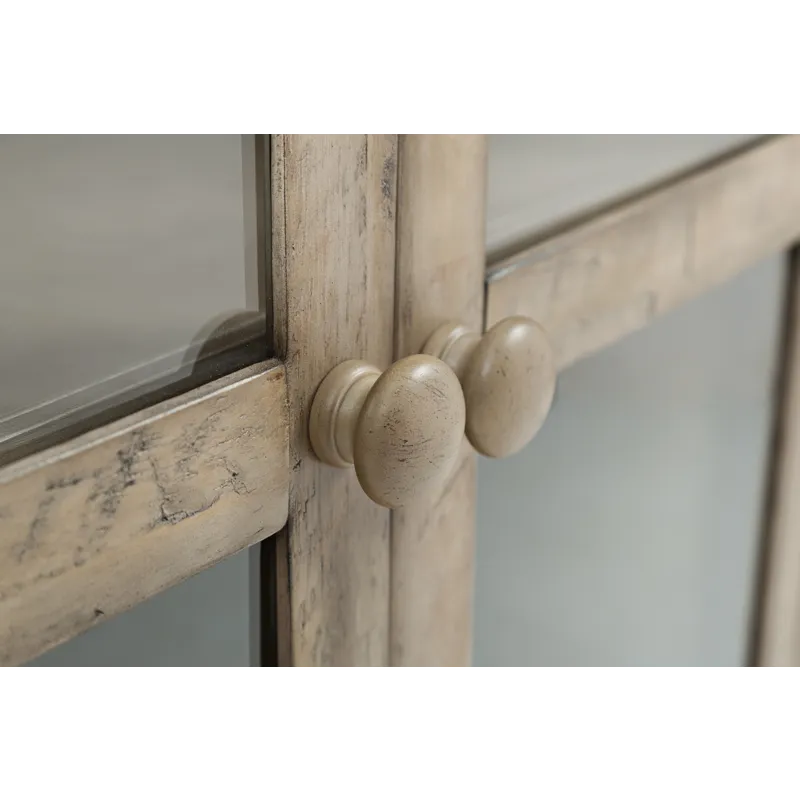 Rustic Shores 32\" Coastal Distressed Acacia Two-Door Accent Cabinet