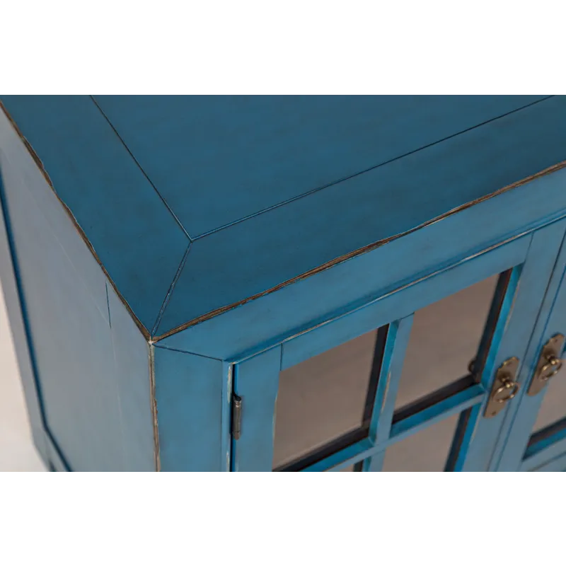 Aquitaine 70\" Transitional Style Four Door Sideboard Cabinet