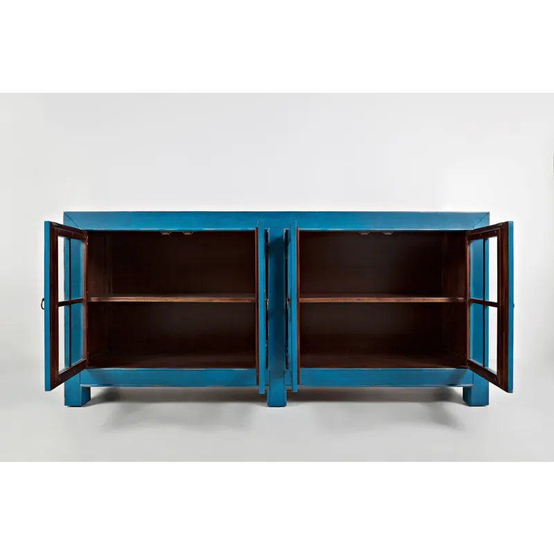 Aquitaine 70\" Transitional Style Four Door Sideboard Cabinet