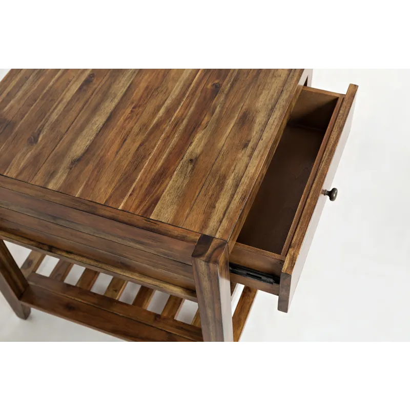 Beacon Street Modern Essential Solid Wood Square End Table