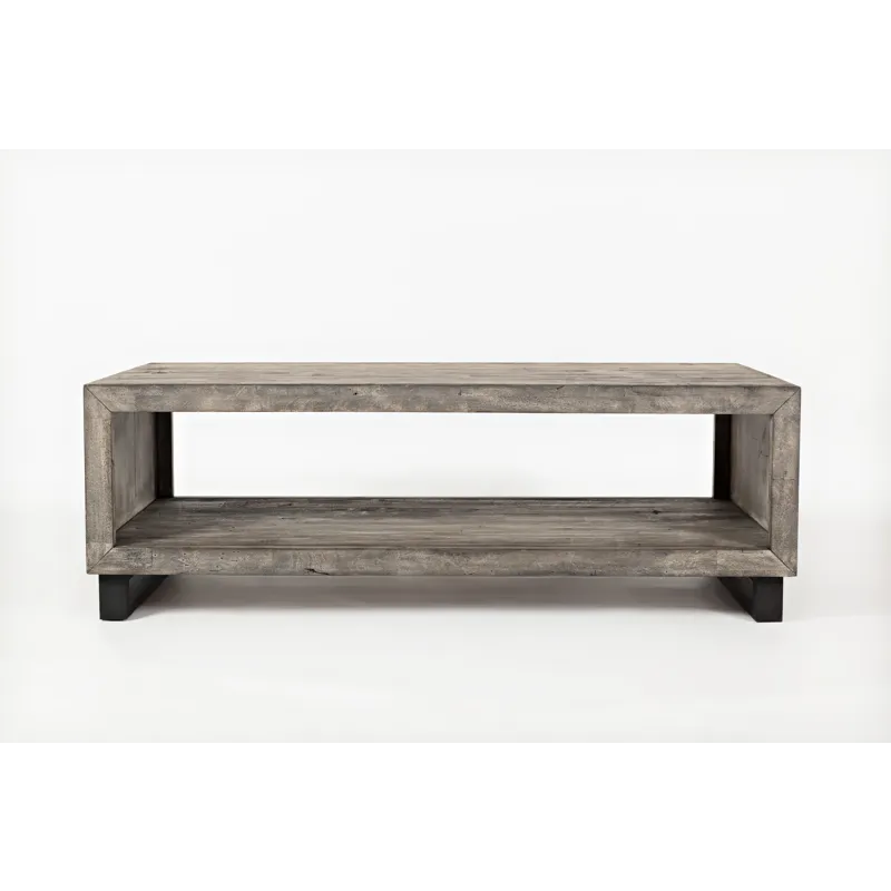 Mulholland Drive 56\" Modern Distressed Solid Wood Coffee Table