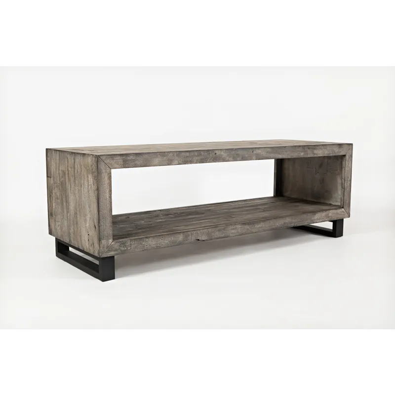 Mulholland Drive 56\" Modern Distressed Solid Wood Coffee Table