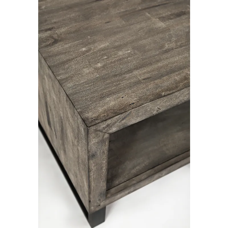 Mulholland Drive Modern Distressed Solid Wood End Table
