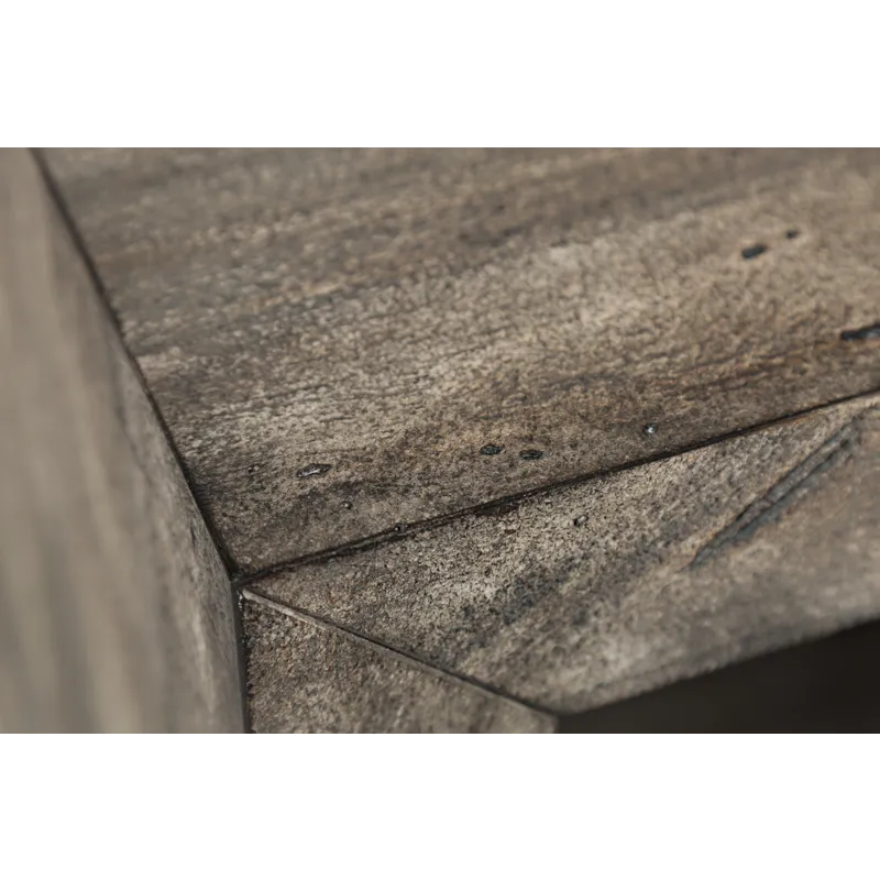 Mulholland Drive Modern Distressed Solid Wood End Table