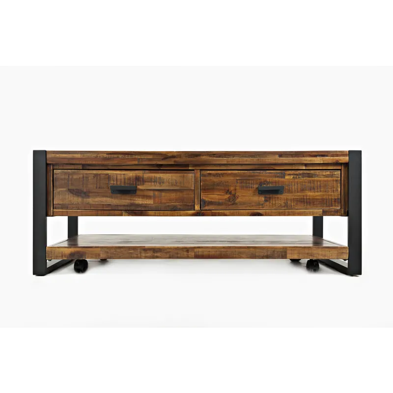 Loftworks Modern Industrial Distressed Acacia 48\" Coffee Table With Drawers