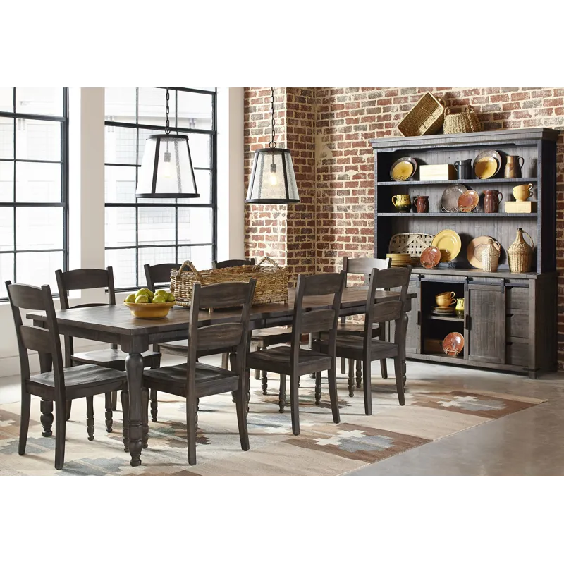 Madison County Reclaimed Pine 106\" Farmhouse Nine-Piece Dining Set