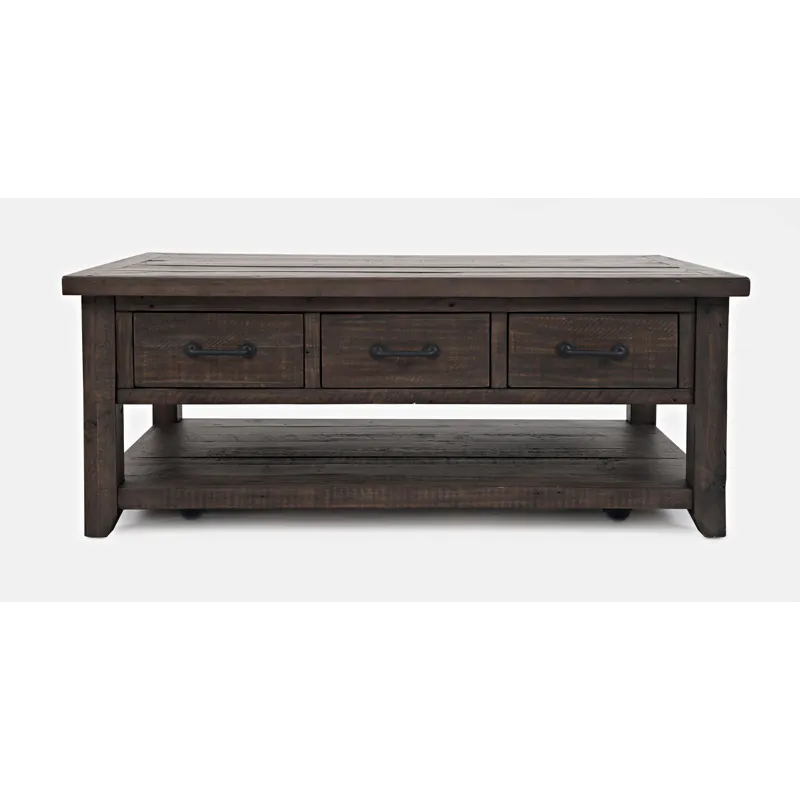 Madison County 48\" Rustic Reclaimed Pine Farmhouse Harris 3 Drawer Coffee Table
