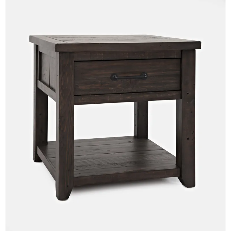 Madison County Rustic Reclaimed Pine Farmhouse Harris End Table