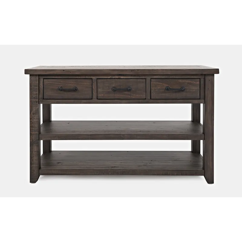 Madison County Rustic Reclaimed Pine Farmhouse Harris 50\" Sofa Console Table