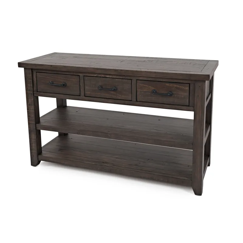 Madison County Rustic Reclaimed Pine Farmhouse Harris 50\" Sofa Console Table