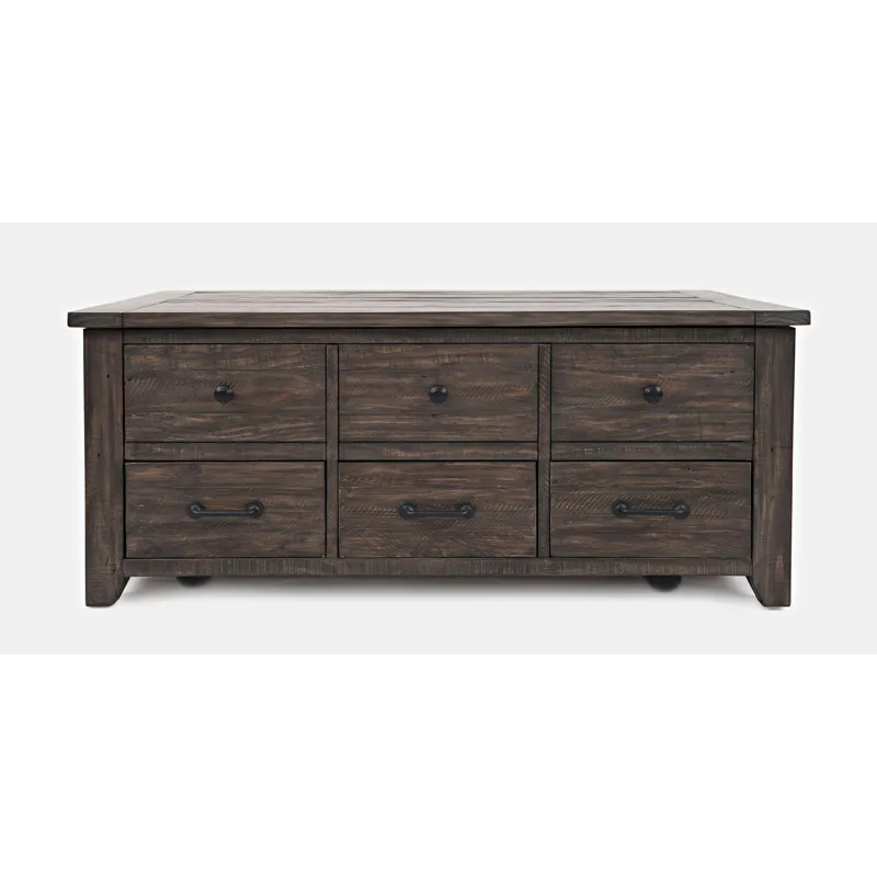 Madison County Rustic Reclaimed Solid Wood 48\" Farmhouse Harris Lift-Top Coffee Table