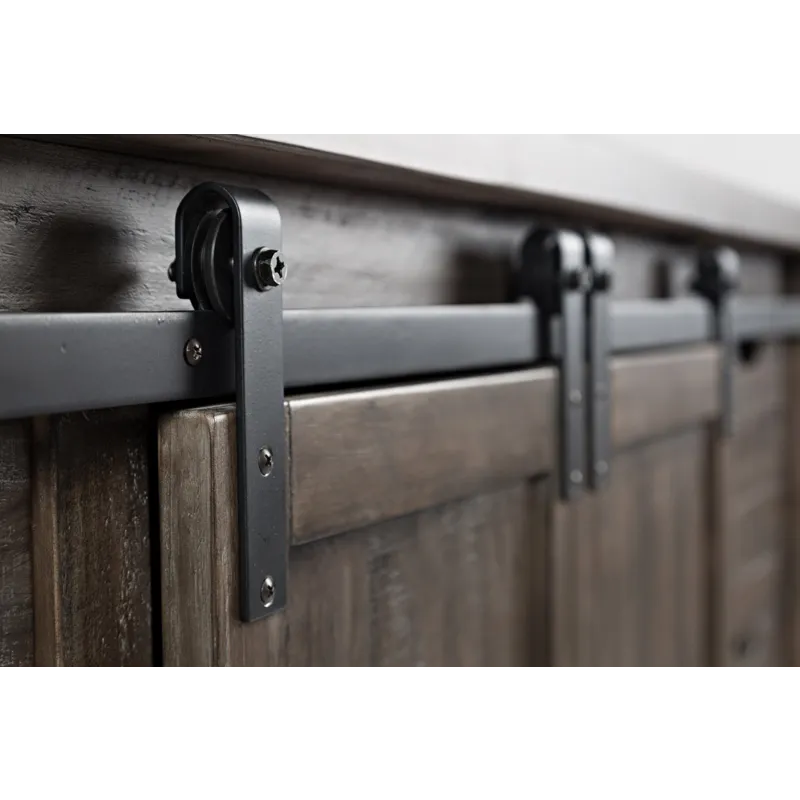 Madison County Rustic Reclaimed Solid Wood Farmhouse 60\" Barn Door Server