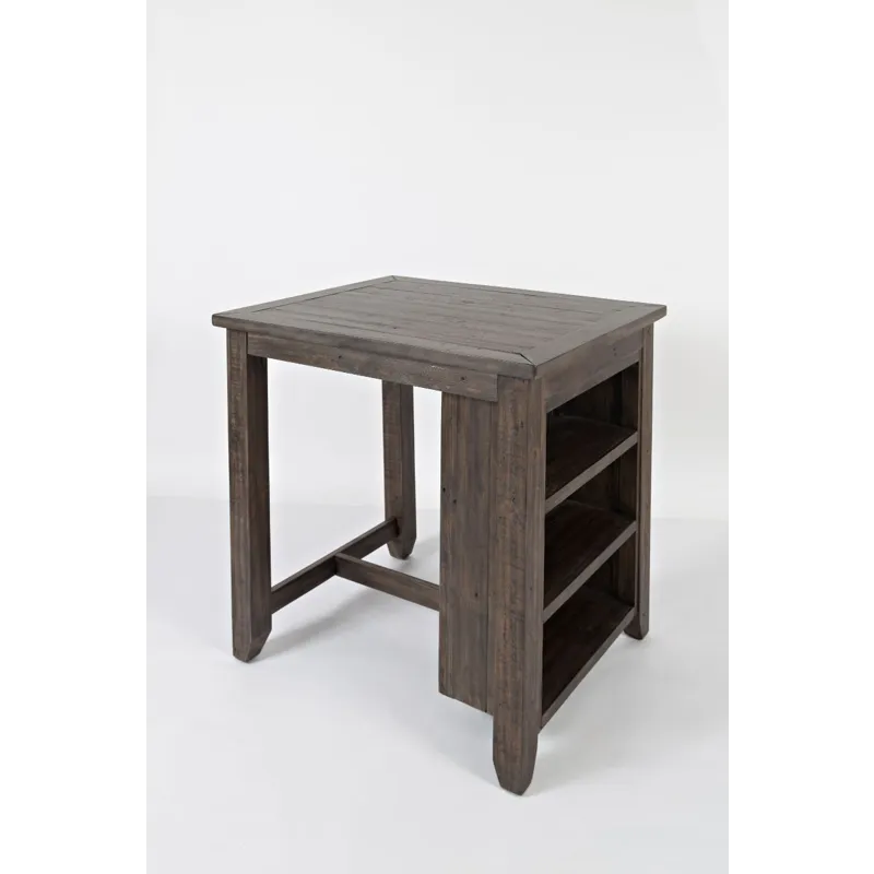 Madison County Rustic Reclaimed Solid Wood Farmhouse 3 Piece Counter Height Dining Set