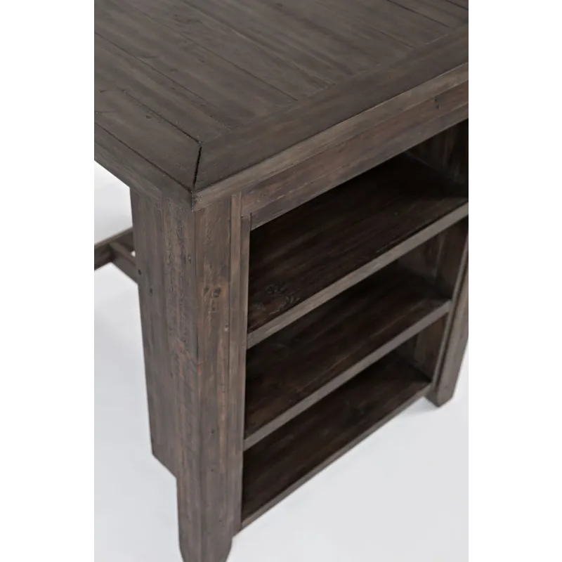 Madison County Rustic Reclaimed Solid Wood Farmhouse 3 Piece Counter Height Dining Set