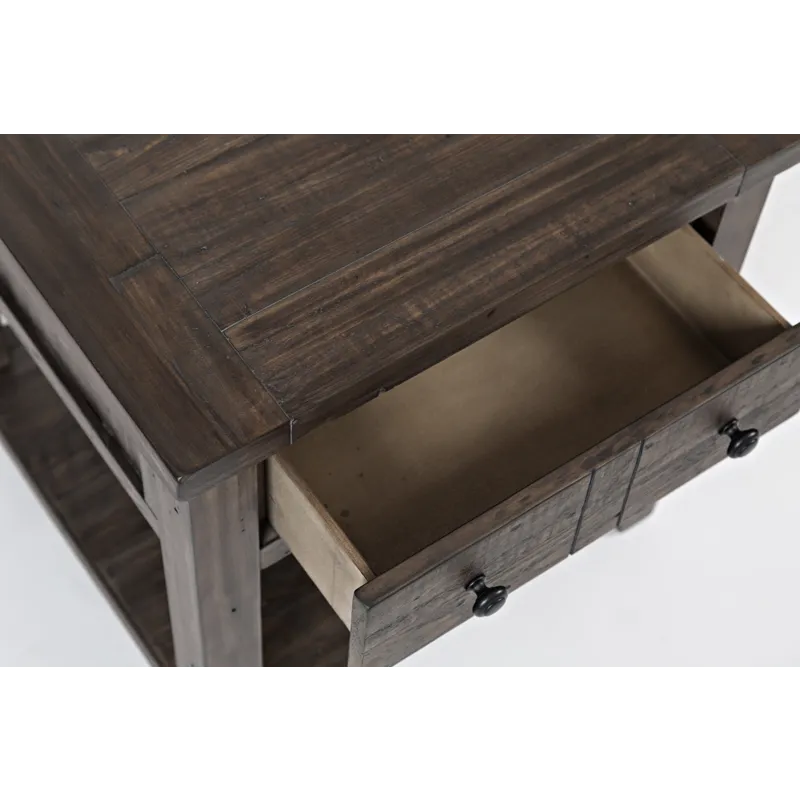 Madison County Rustic Reclaimed Pine Farmhouse End Table