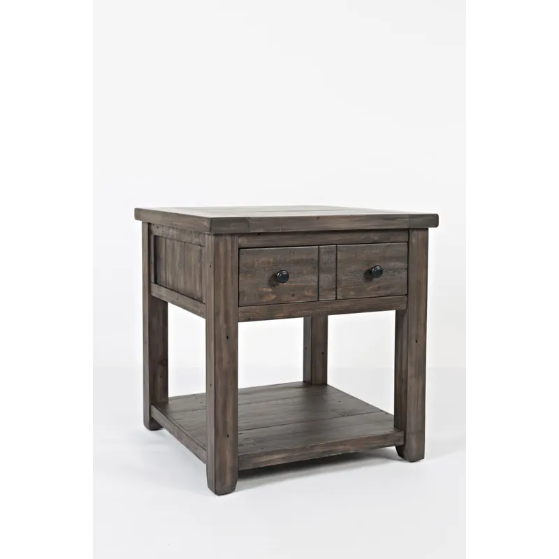 Madison County Rustic Reclaimed Pine Farmhouse End Table