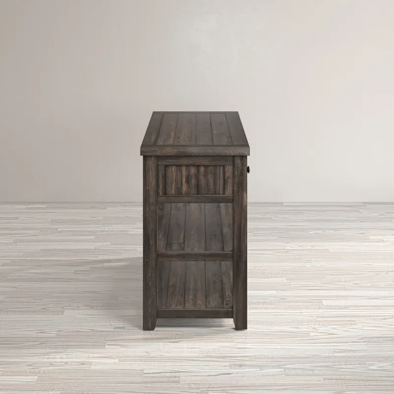 Madison County Rustic Reclaimed Solid Wood Farmhouse Sofa 50\" Sofa Table