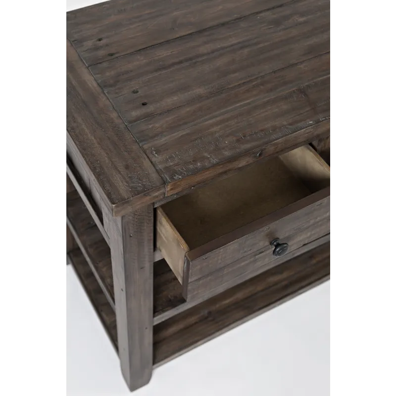 Madison County Rustic Reclaimed Solid Wood Farmhouse Sofa 50\" Sofa Table