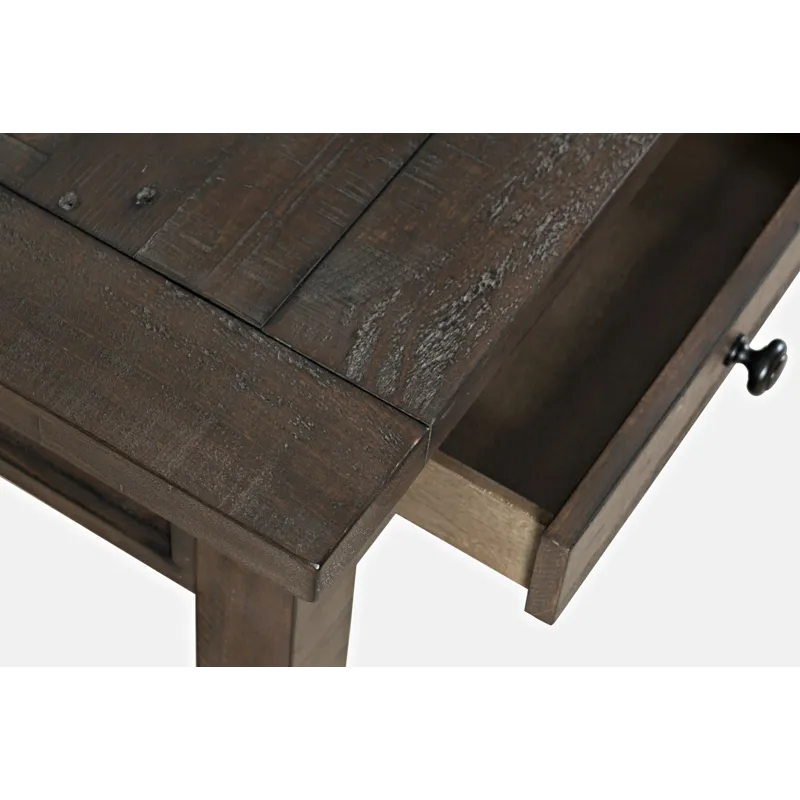 Madison County Rustic Reclaimed Solid Wood Farmhouse USB Charging Desk