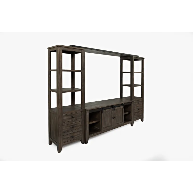 Madison County Rustic Reclaimed Pine Farmhouse Entertainment Center With 60\'\' TV Console