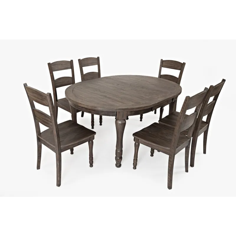Madison County Reclaimed Pine 66\" Oval Farmhouse Seven-Piece Dining Set