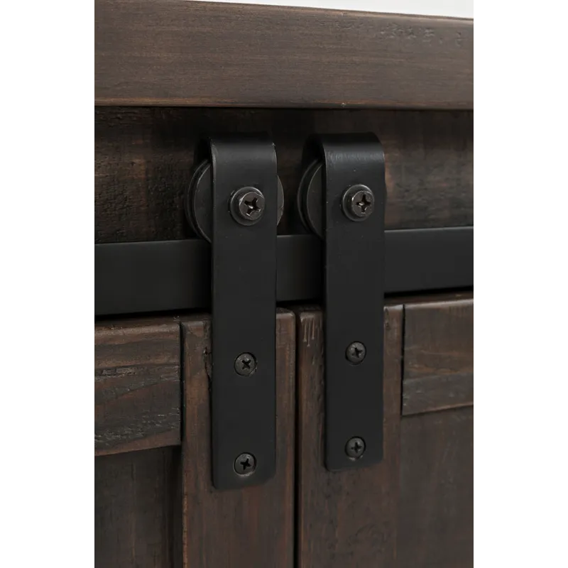 Madison County Rustic Reclaimed Solid Wood Farmhouse 70\" Barn Door Server