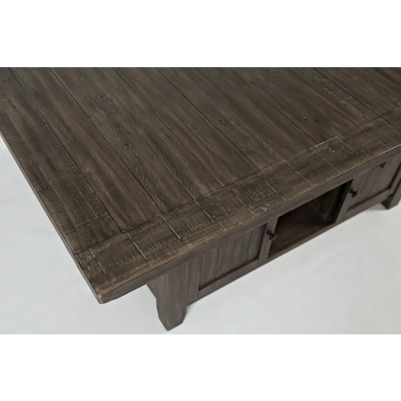 Madison County Reclaimed Pine 72\" Farmhouse Storage Table Seven-Piece Dining Set