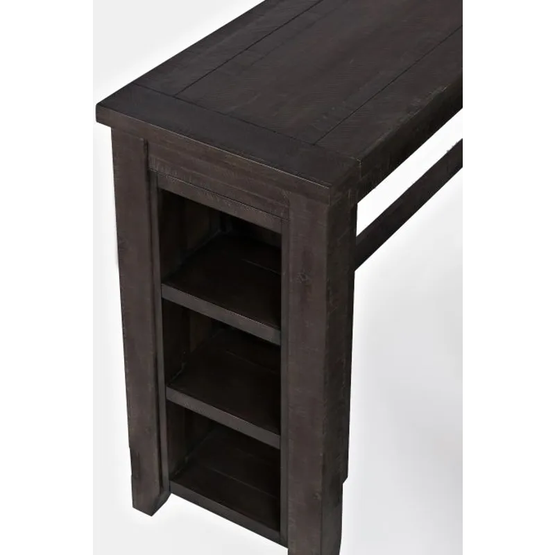 Madison County Rustic Reclaimed Pine Farmhouse Four Piece Sofa Table Set With Barstools