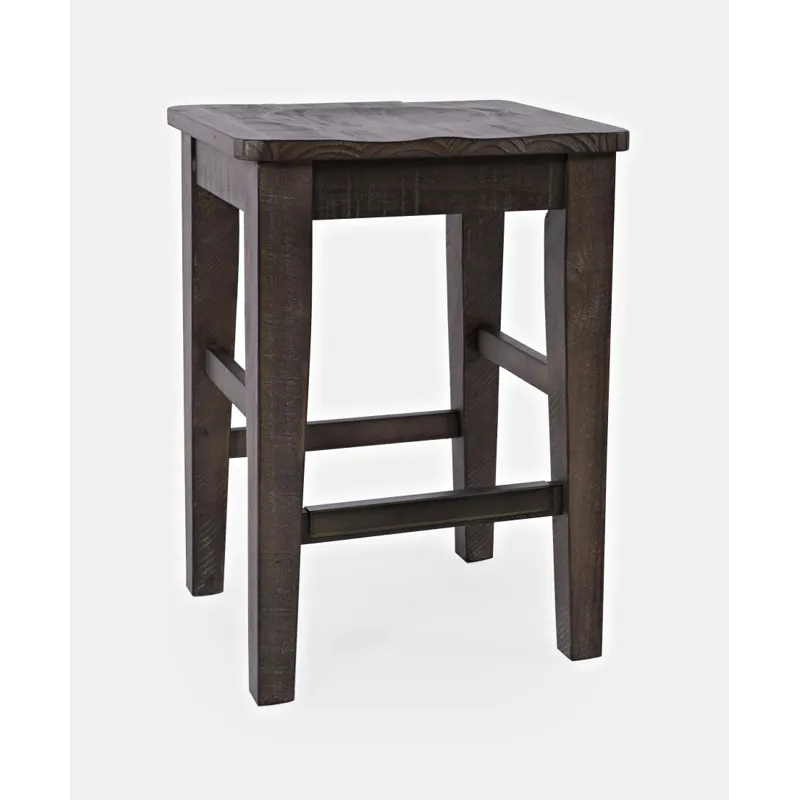 Madison County Rustic Reclaimed Pine Farmhouse Four Piece Sofa Table Set With Barstools