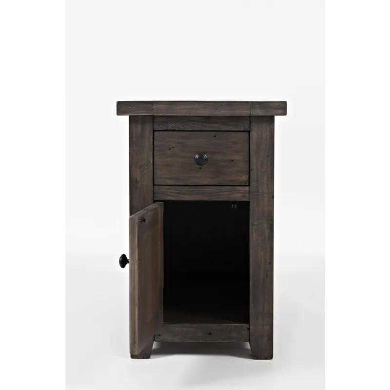 Madison County Rustic Reclaimed Pine Farmhouse Chairside Table