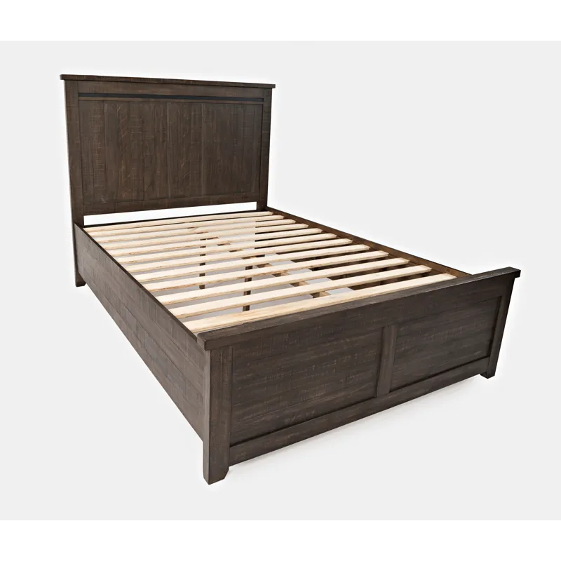 Madison County Rustic Reclaimed Pine Farmhouse Panel Bed - Queen