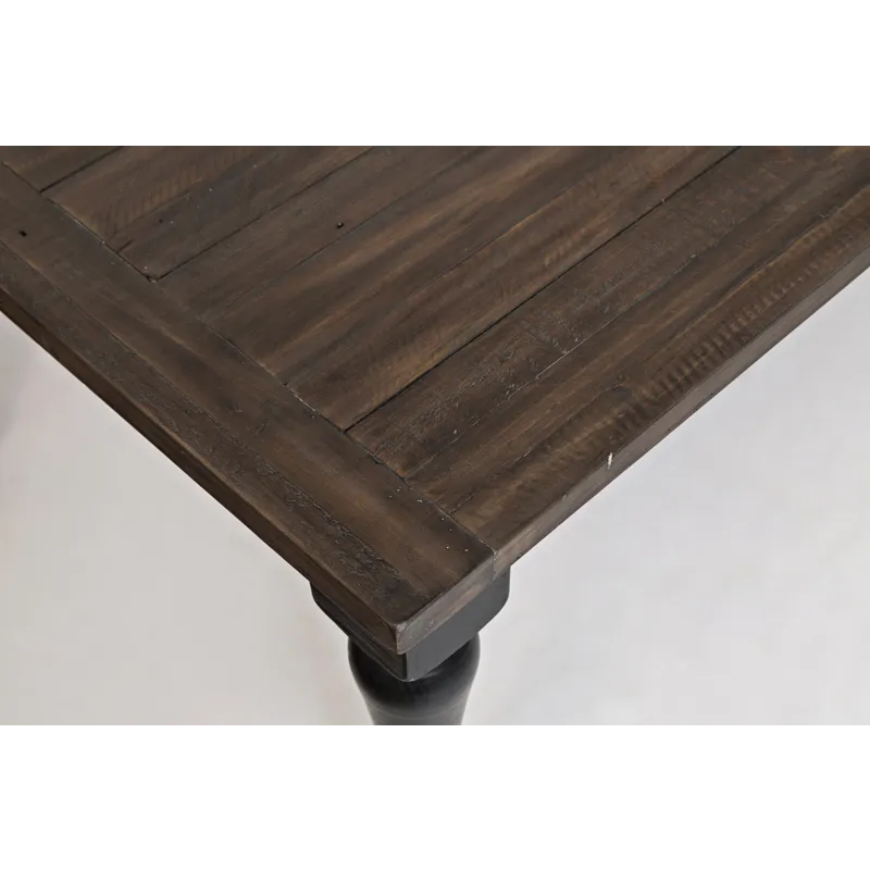 Madison County Rustic Reclaimed Pine Farmhouse Rectangle Extension Dining Table