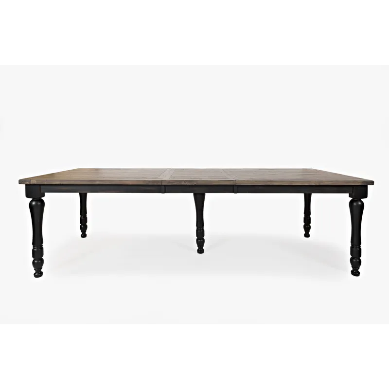 Madison County Rustic Reclaimed Pine Farmhouse Rectangle Extension Dining Table