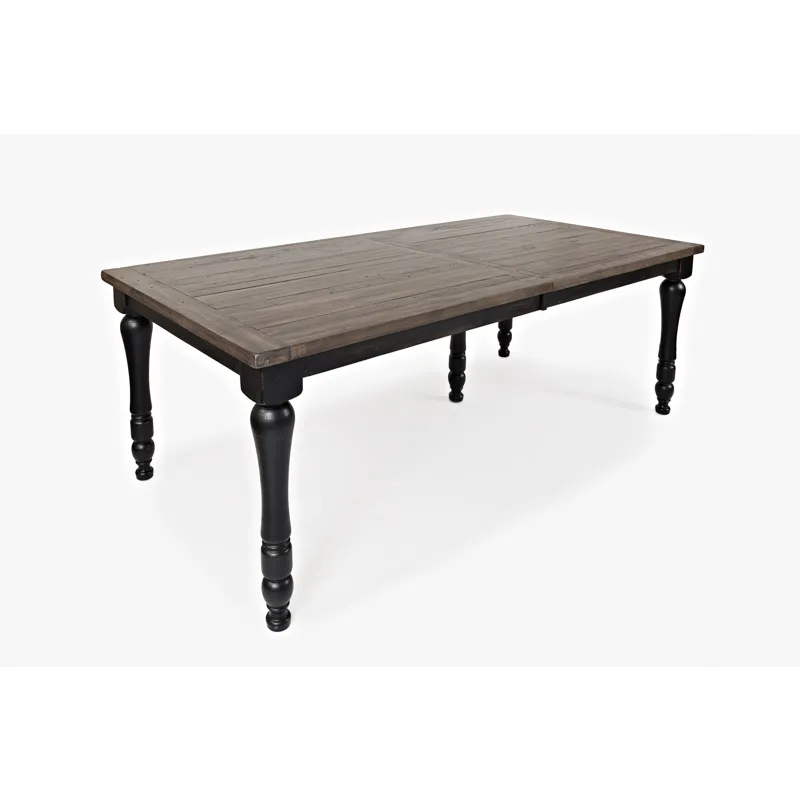 Madison County Rustic Reclaimed Pine Farmhouse Rectangle Extension Dining Table