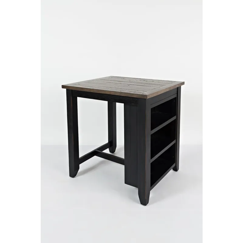 Madison County Rustic Reclaimed Solid Wood Farmhouse 3 Piece Counter Height Dining Set