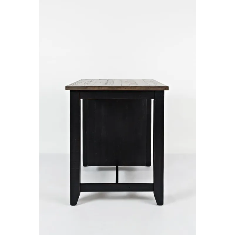 Madison County Rustic Reclaimed Solid Wood Farmhouse 3 Piece Counter Height Dining Set