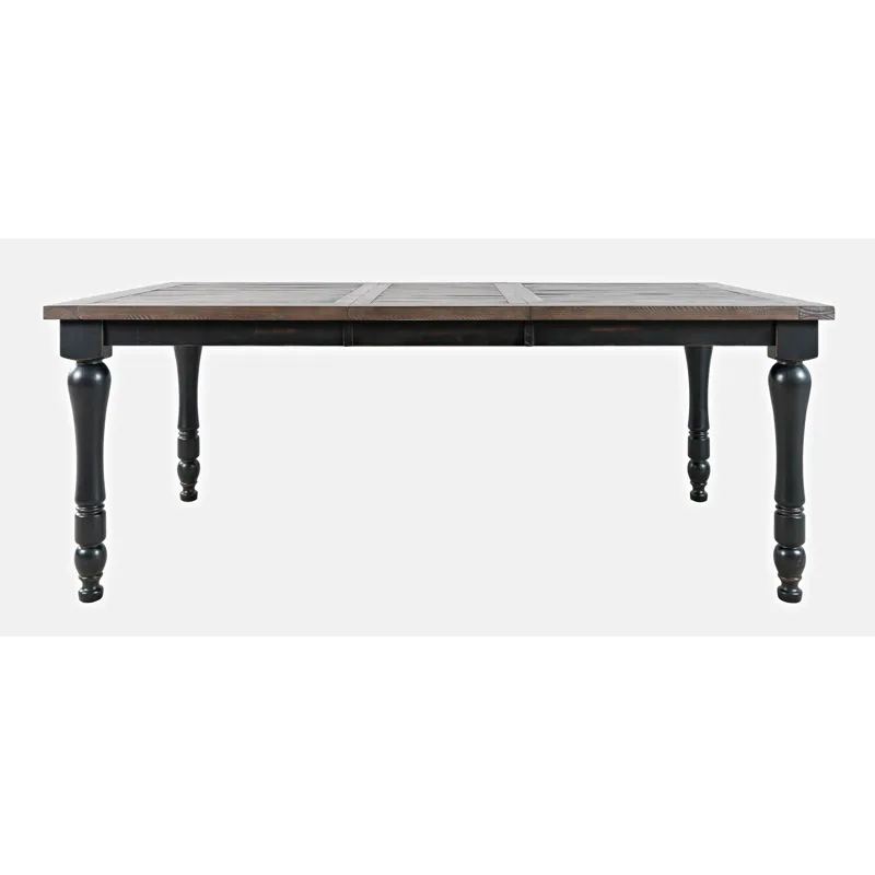 Madison County Rustic Reclaimed Solid Wood Farmhouse 78\" Extension Dining Table