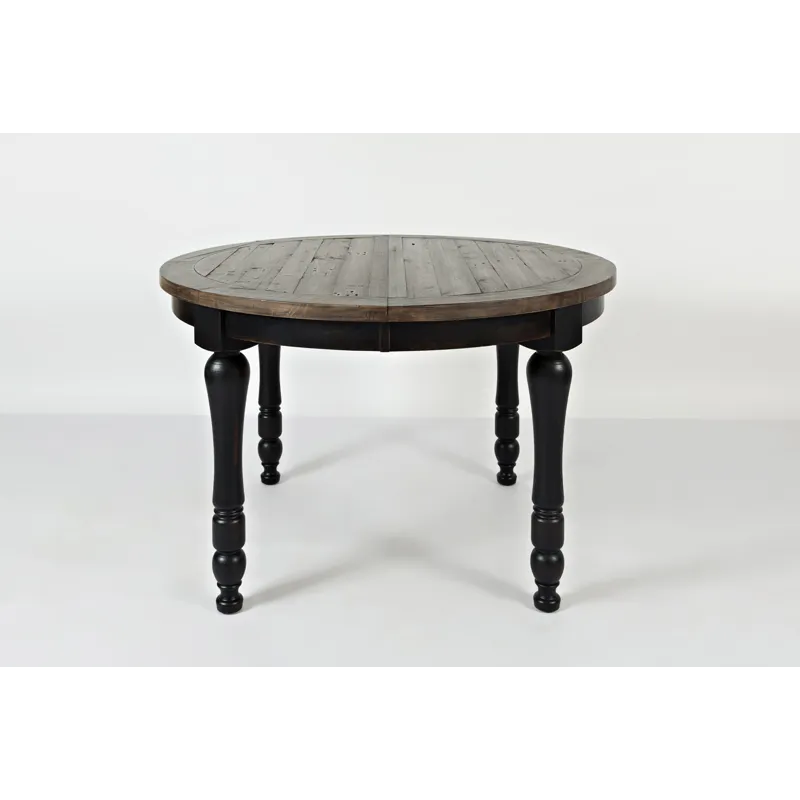 Madison County Rustic Reclaimed Pine Farmhouse Round To Oval 66\" Dining Table