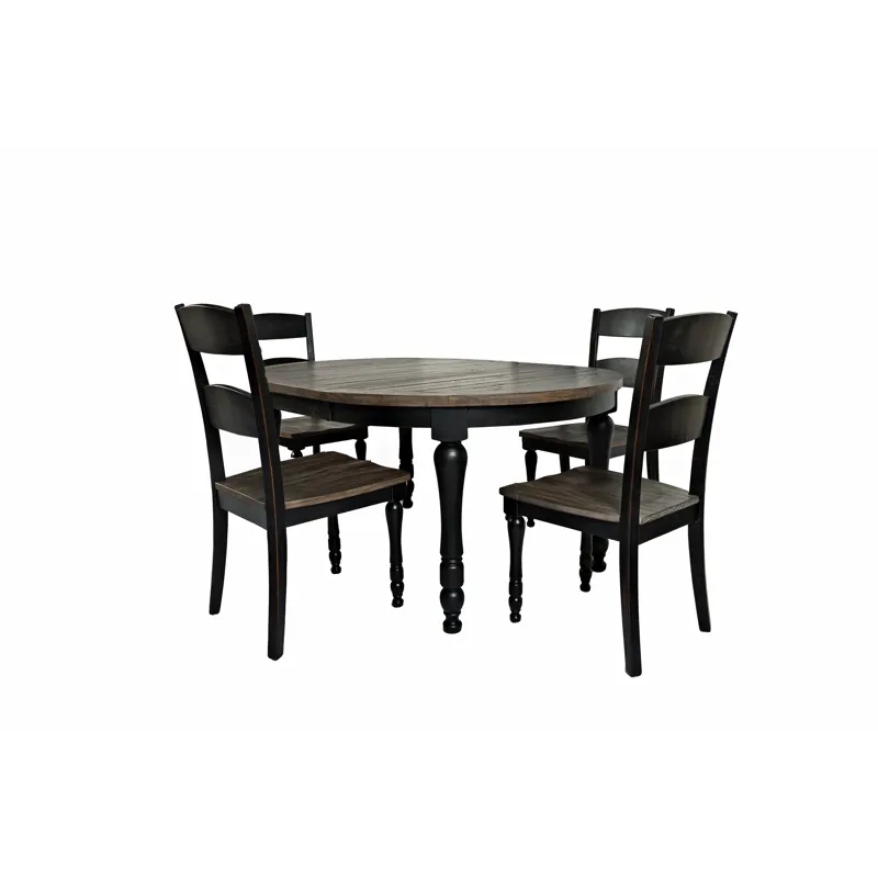 Madison County Reclaimed Pine 66\" Oval Farmhouse Five-Piece Dining Set
