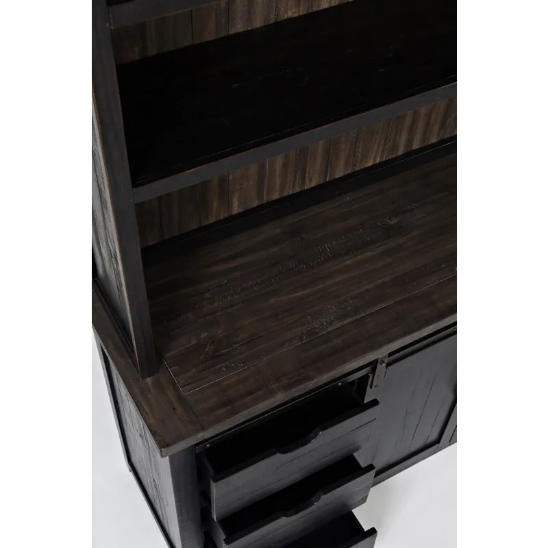 Madison County Rustic Reclaimed Solid Wood Farmhouse Hutch Server