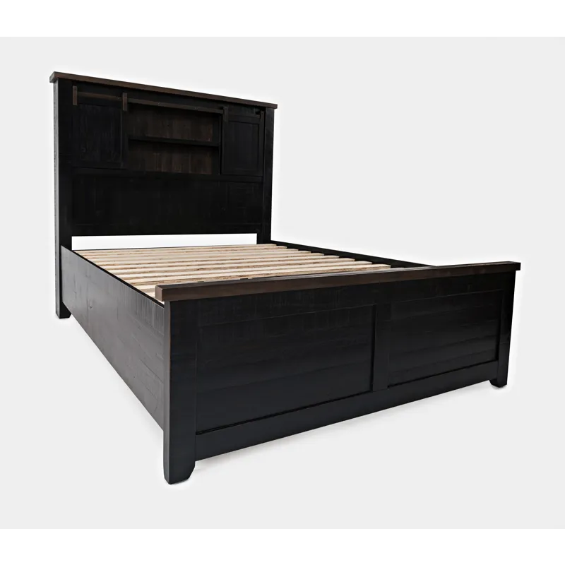 Madison County Rustic Reclaimed Pine Farmhouse Barn Door Bed - Queen