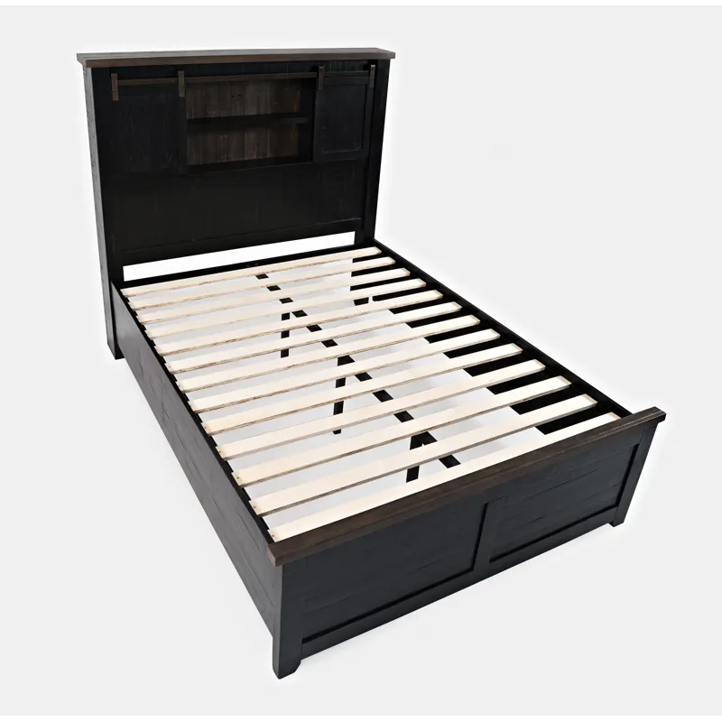 Madison County Rustic Reclaimed Pine Farmhouse Barn Door Bed - Queen